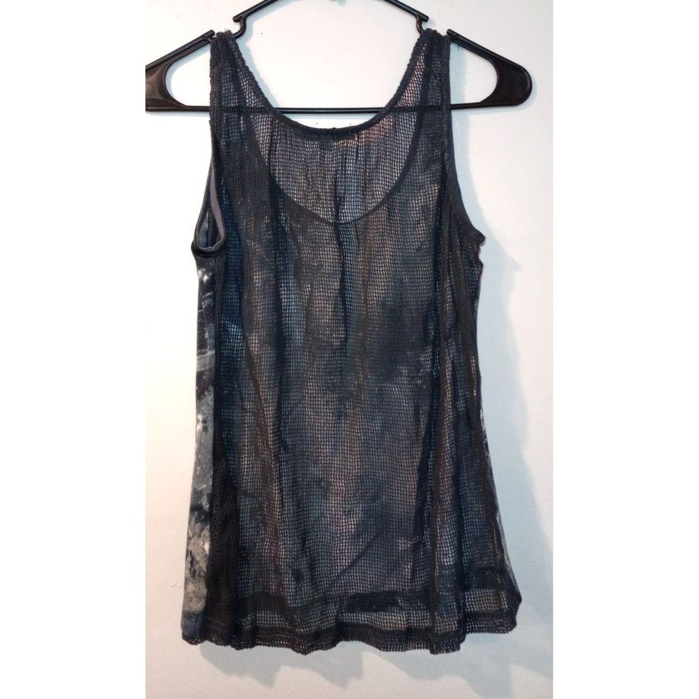 Cute Multi Color Tank With Sheer Net Back - Picture 2 of 4